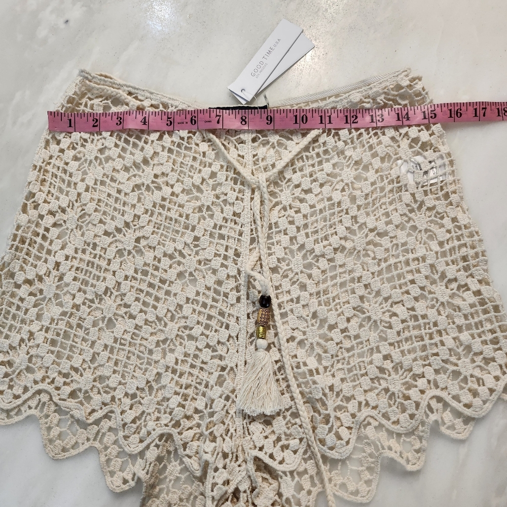 Cream Crochet Women Shorts - Picture 5 of 7